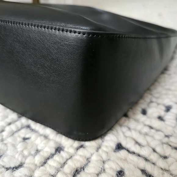 🌟 Givenchy Black Cut Out Moon Shoulder Bag with Silver Chain, authentic